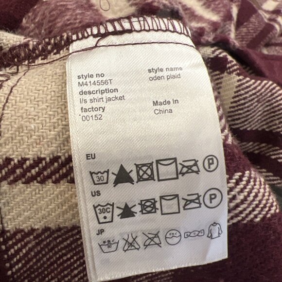 We are the Superlative Conspiracy WESC Shacket Purple Cream Plaid Shirt Jacket - Picture 10 of 11